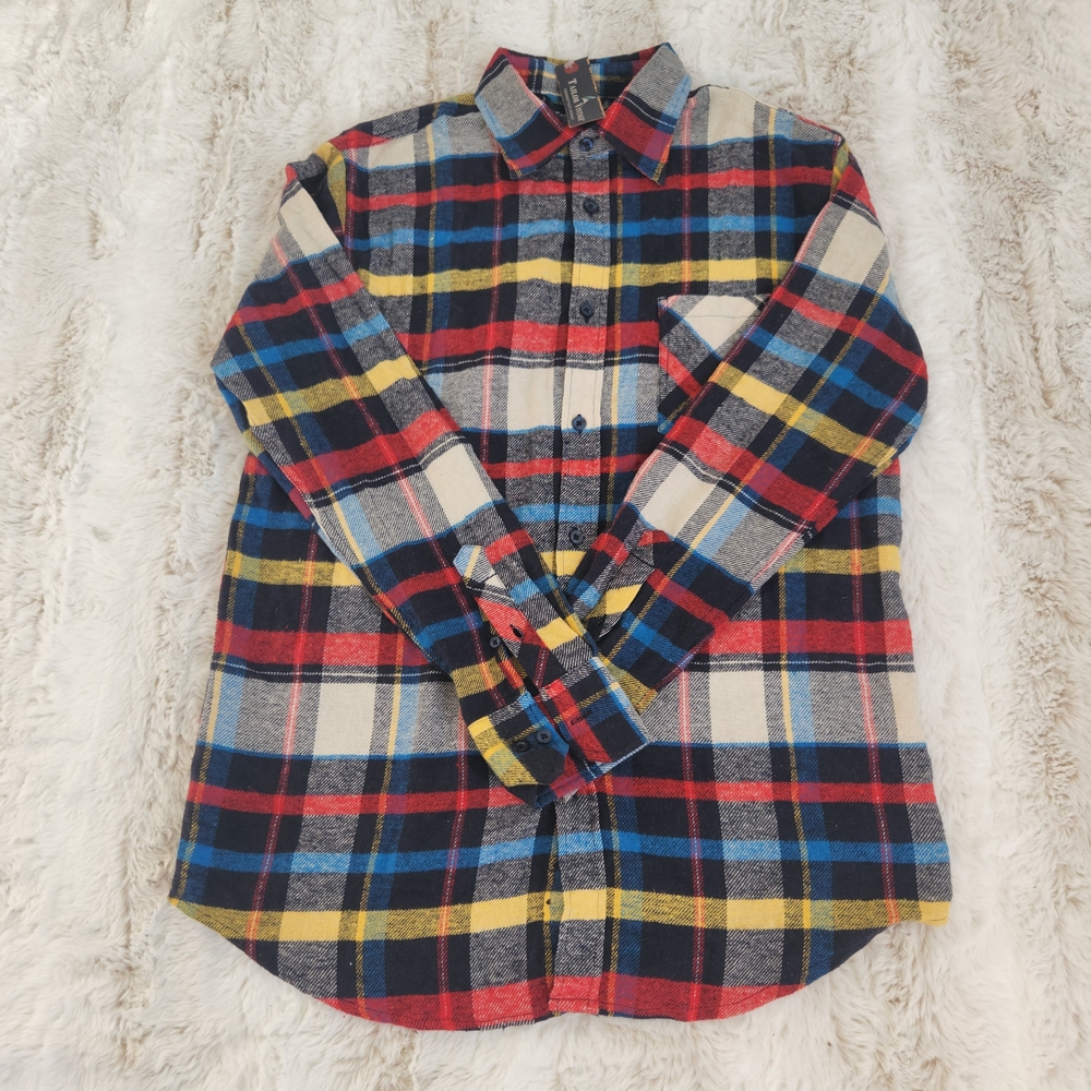 Tailor Vintage Multicolor Plaid Button Down Casual Shirt Size M. - Picture 4 of 9